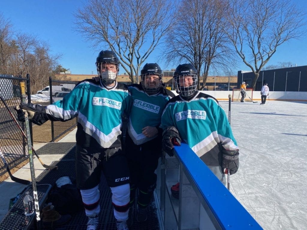 Flexible Founders Playing Ice Hockey